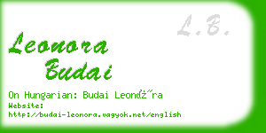 leonora budai business card